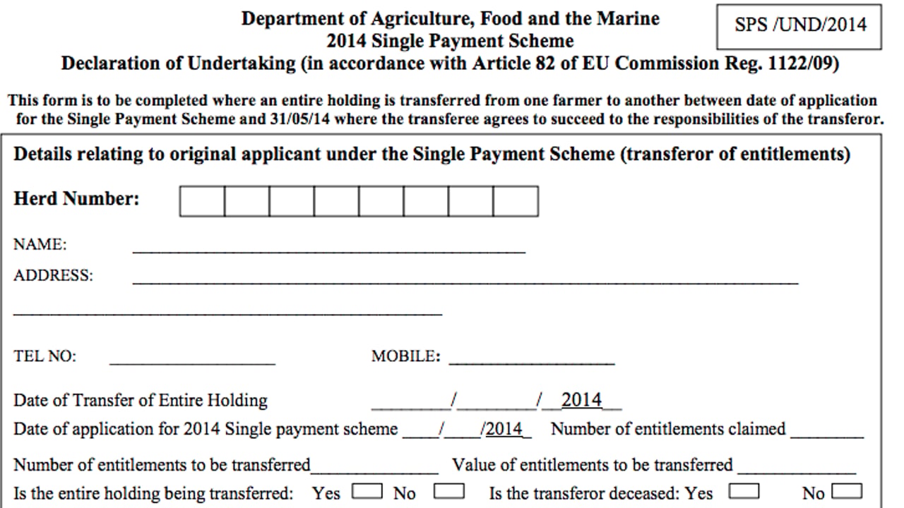 Single Farm Payment forms ‘in the post’