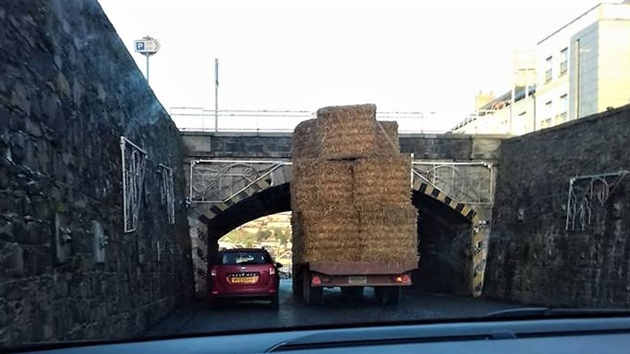 Pics: Tractor driver in near miss at ‘The Cut’