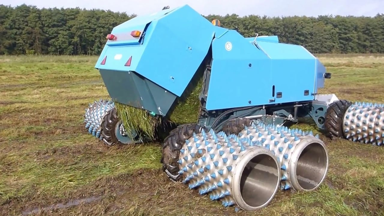 Watch: The ultimate wet weather machinery…baling in a quagmire
