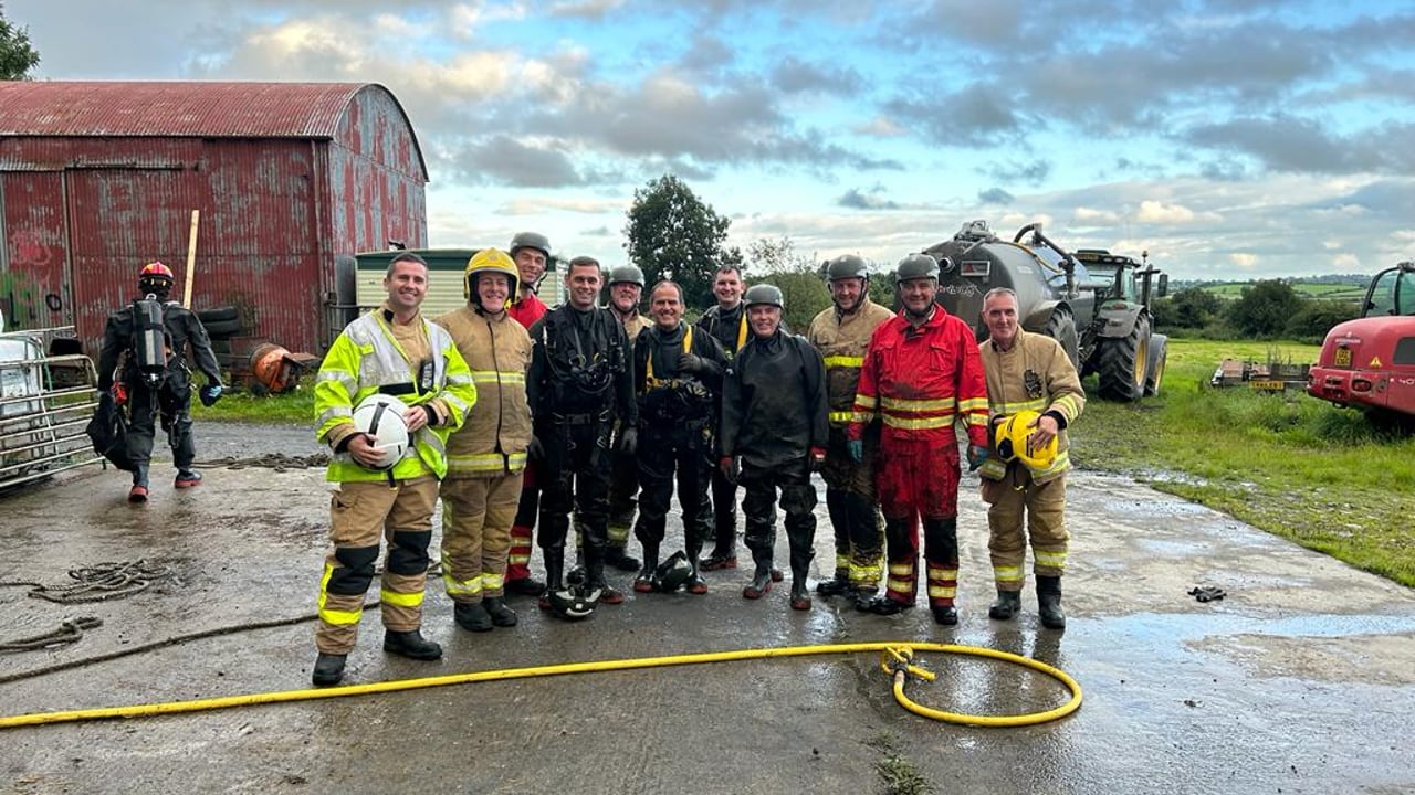28 calves rescued from slurry tank by NI firefighters