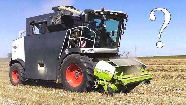 Here’s a self-propelled harvester with a difference; but what is it?