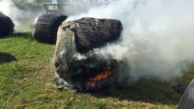 Up to 40 bales damaged in Somerset farm vandal attack