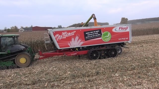 Who needs a chaser bin? Just ‘carry’ a truck trailer into the field