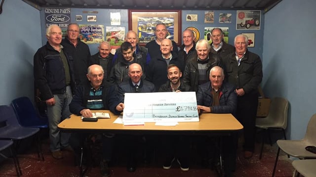 Armagh vintage club presents cheque for £4,800 to charity