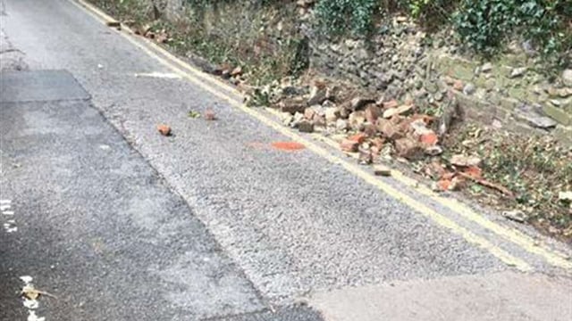 Driver of tractor sought after crashing into 300 year-old castle wall