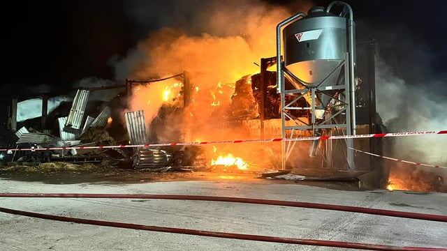 Video: Firefighters tackle large barn fire in Dorset