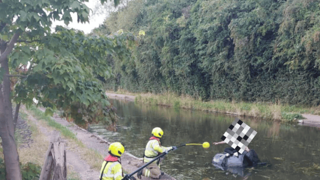 Child rescued from floating hay bale on Grand Union Canal