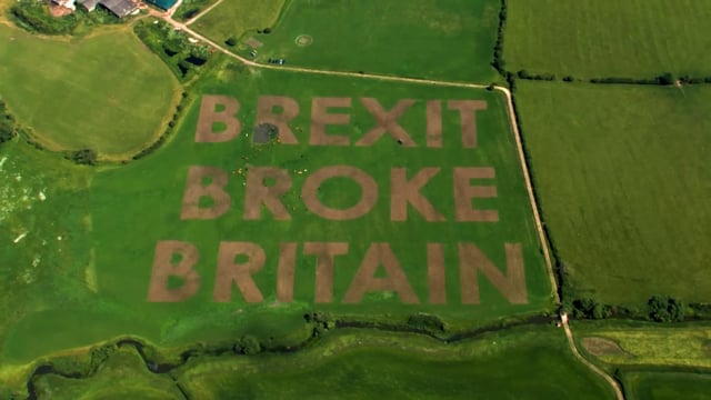 ‘Brexit broke Britain’ etched on English field 10 years on from vote